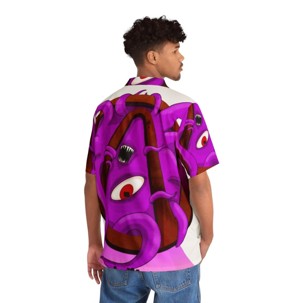 Borderlands Tentacles Hawaiian Shirt, featuring the Borderlands logo and tentacle design - People Back