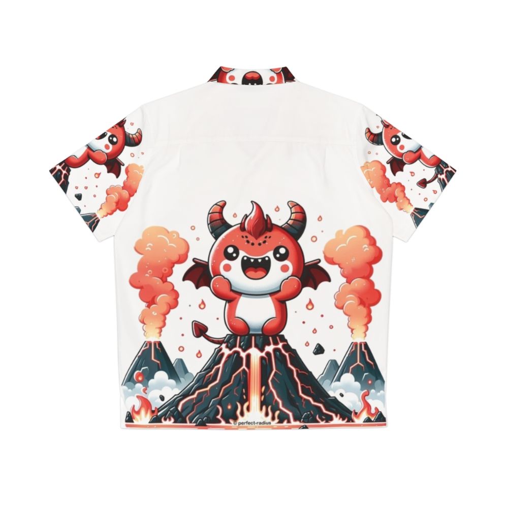 Legendary animals demon Hawaiian shirt with fantastical, kawaii design - Back