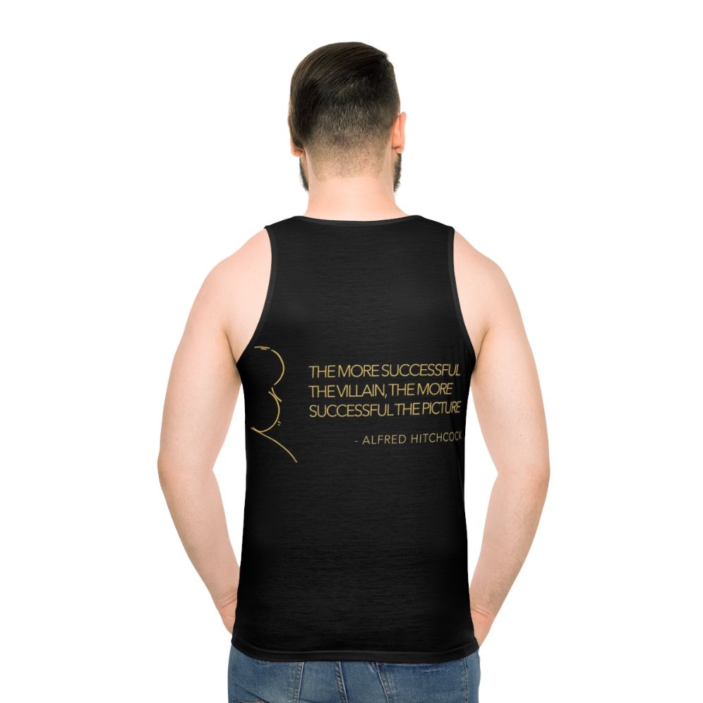 Alfred Hitchcock Villain Unisex Tank Top - men back