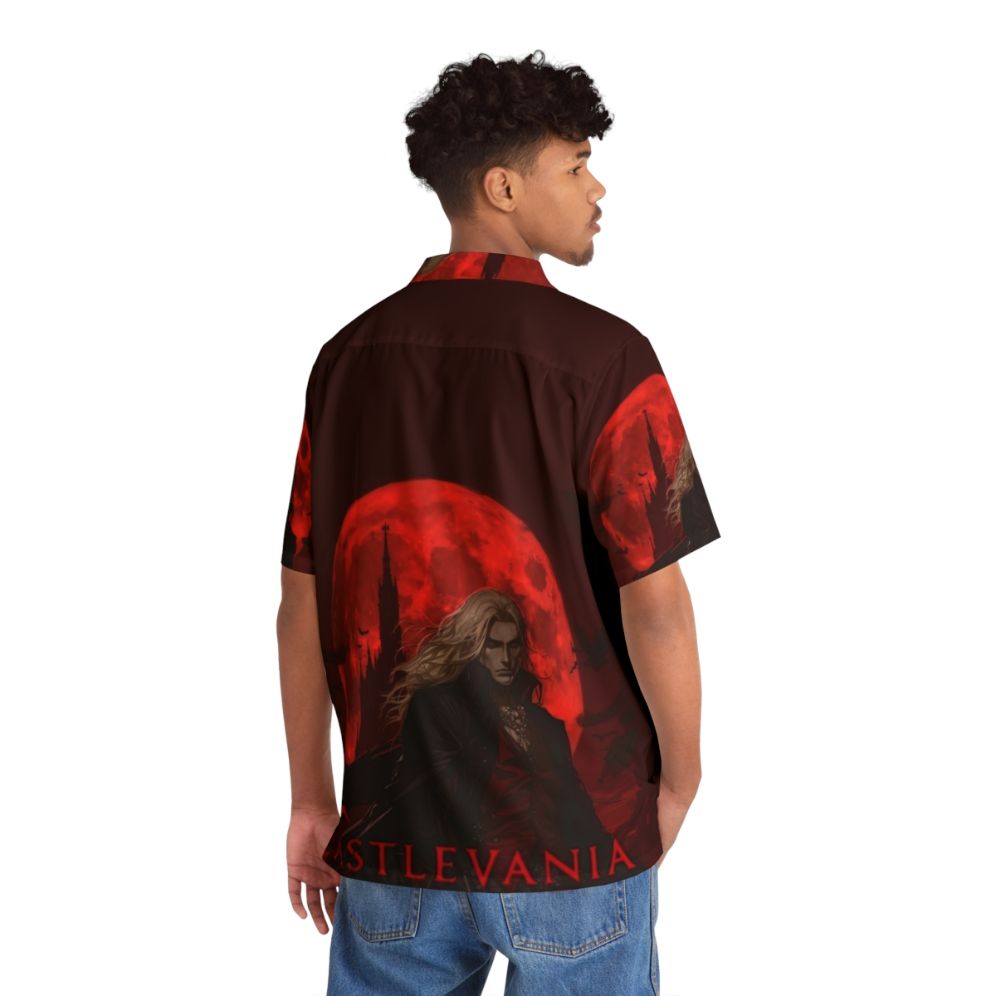 Alucard Castlevania Netflix Fan Art Hawaiian Shirt - Flat lay