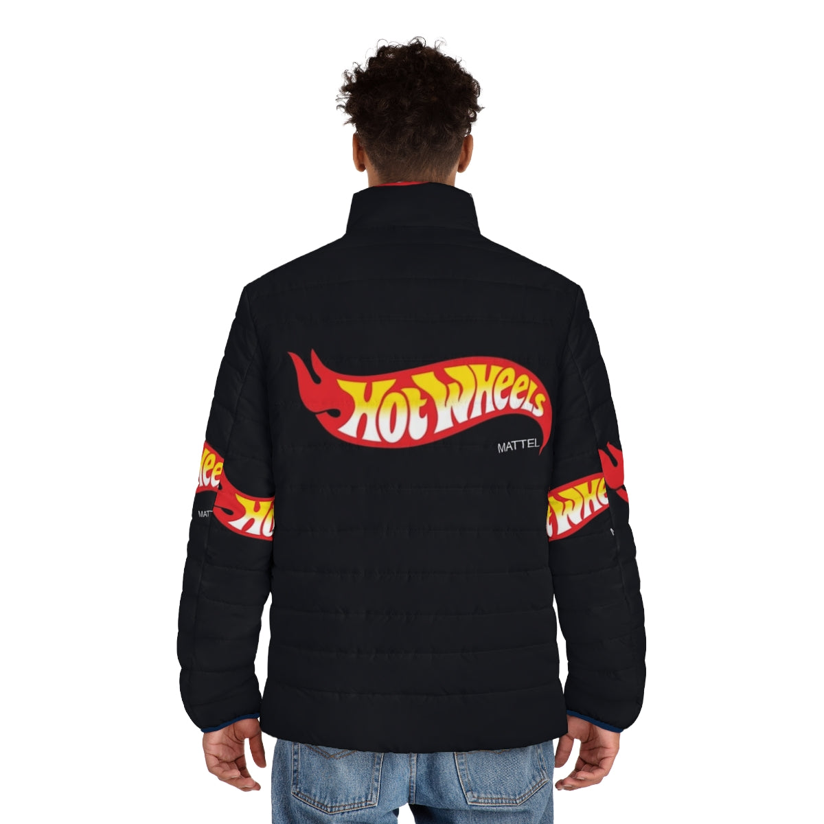 Hot Wheels Essential T-Shirt Puffer Jacket, a stylish and warm winter jacket for men - men back