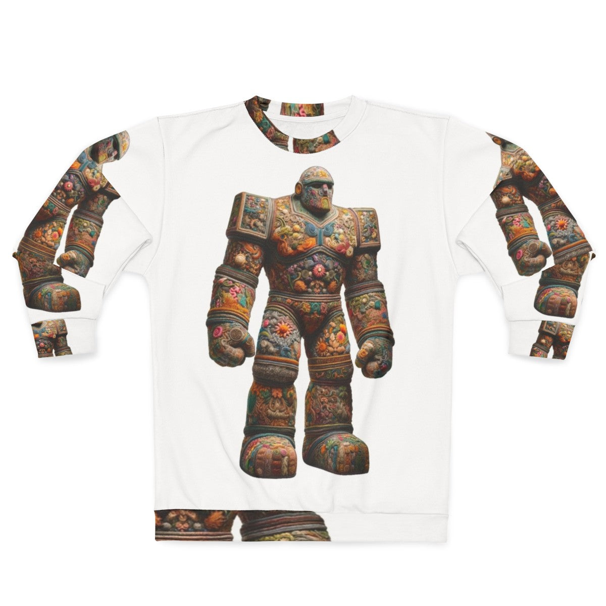 Embroidered Golem Sweatshirt for Fantasy Enthusiasts