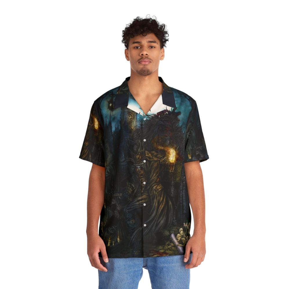 Bloodborne The Hunt inspired Hawaiian shirt - People Front