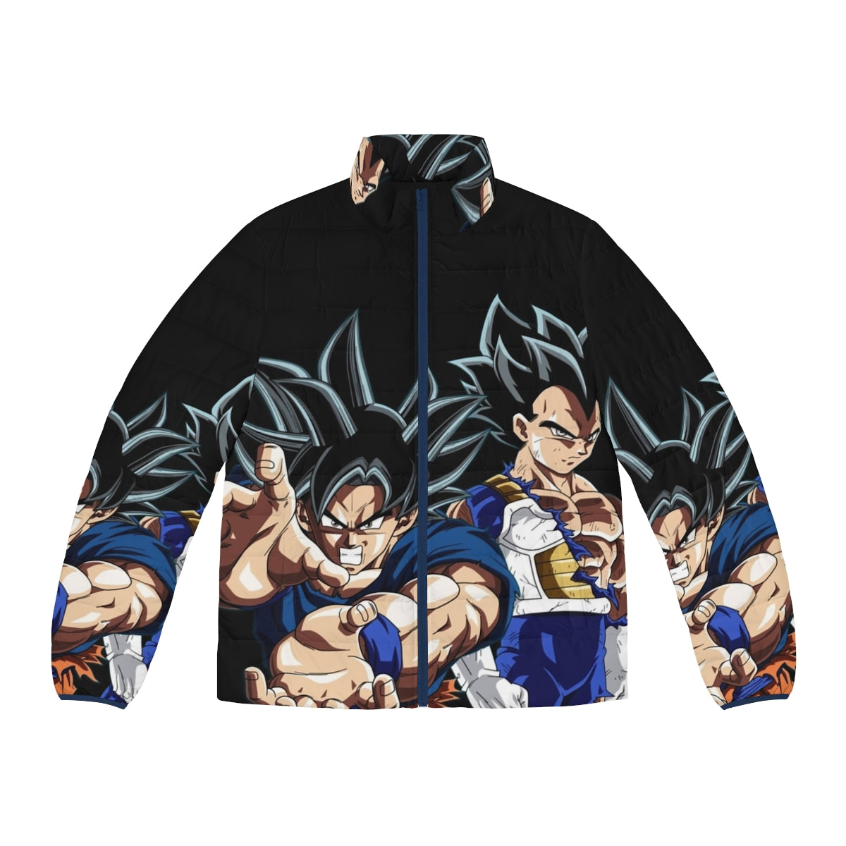 Goku The Strongest Saiyan Puffer Jacket featuring the iconic Dragon Ball Super anime character