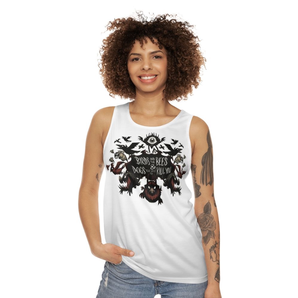 Don't Starve the Birds and the Bees Unisex Horror Game Survival Tank Top - women