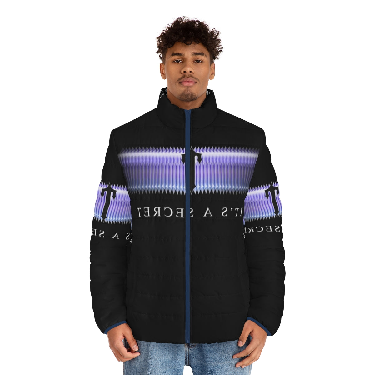 Trapstar classic black or purple puffer jacket - men front