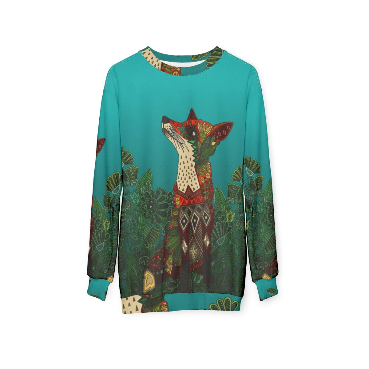 Floral Fox Botanical Sweatshirt - hanging