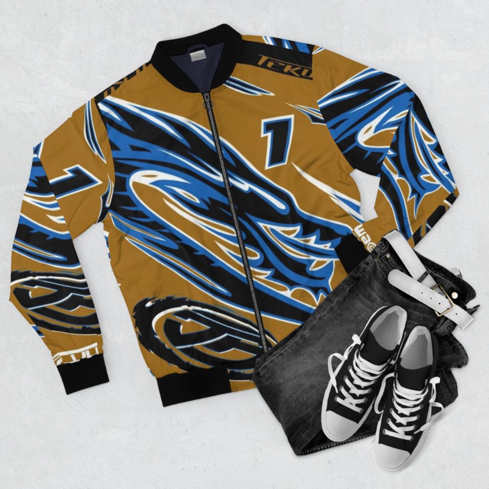 Synkro Bomber Jacket featuring Hot Wheels Acceleracers design - Flat lay