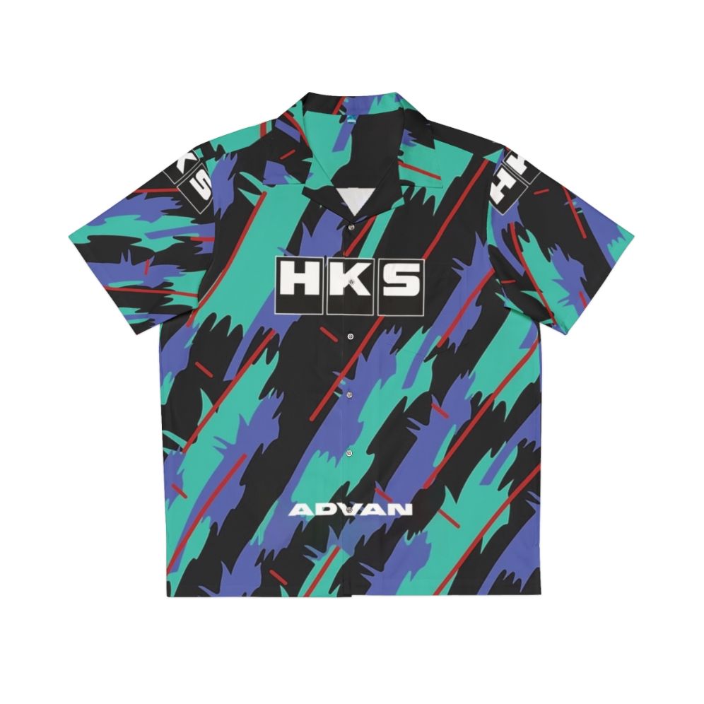 HKS Advan JDM Hawaiian Shirt with Tropical Print