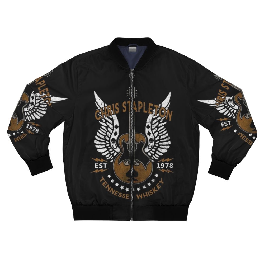 Christopher Stapleton country music bomber jacket with guitar design