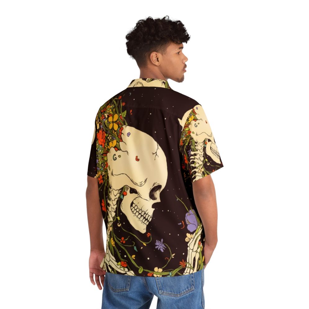 Surreal 'I Thought Of The Life' Hawaiian Shirt with Space & Nature Motifs - People Back