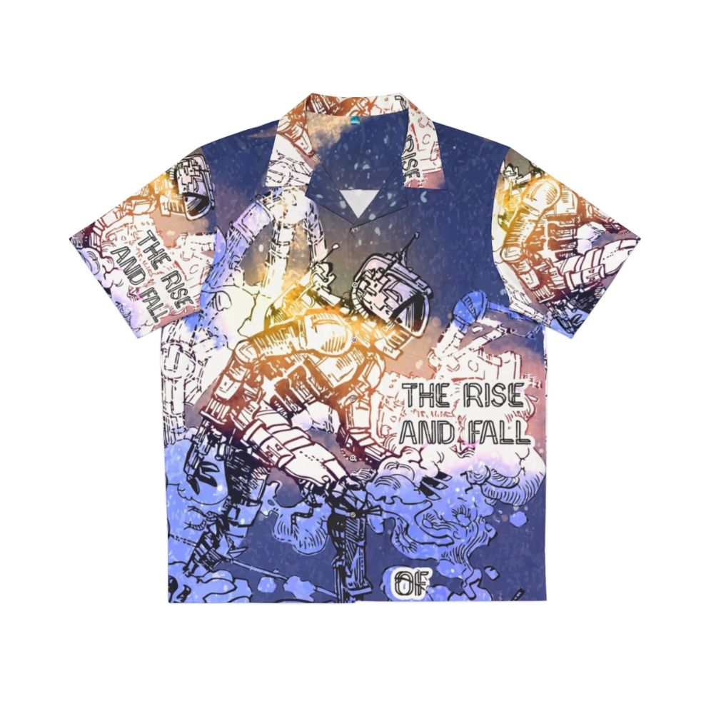 Cyberpunk Hawaiian Shirt featuring Sanctuary Moon and Murderbot Diaries characters