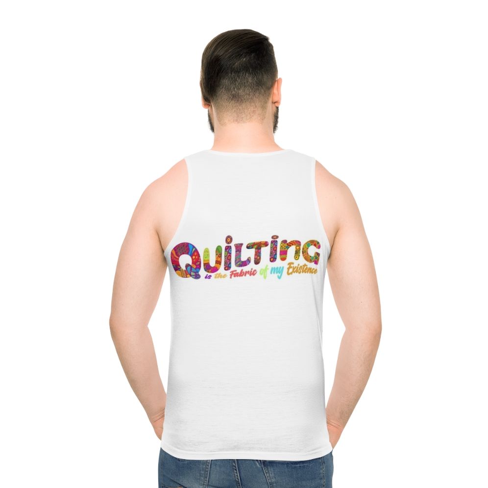 Quilted unisex tank top - men back