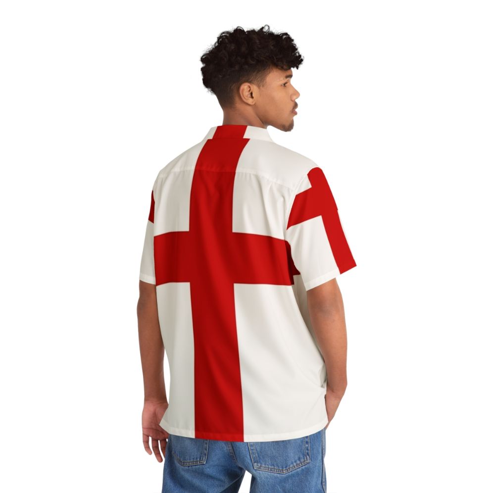 England St George Cross Hawaiian Shirt - People Back