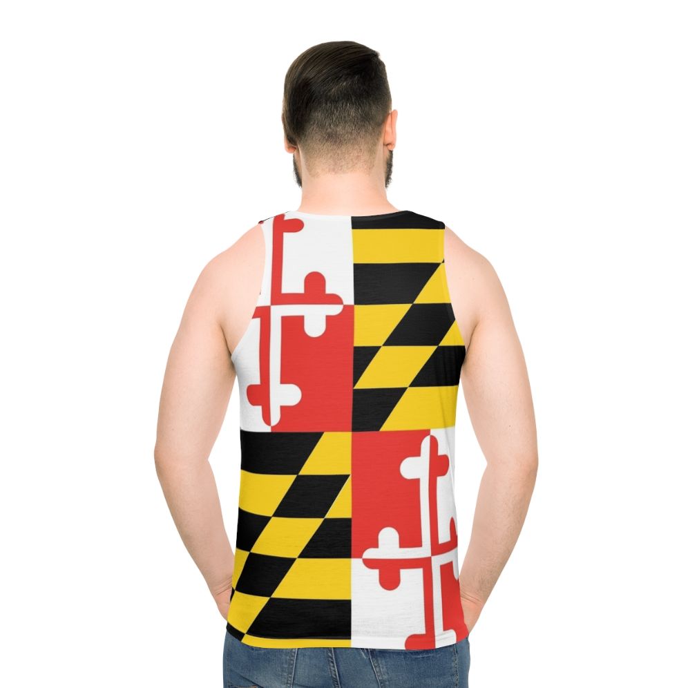 Maryland flag unisex tank top - men back