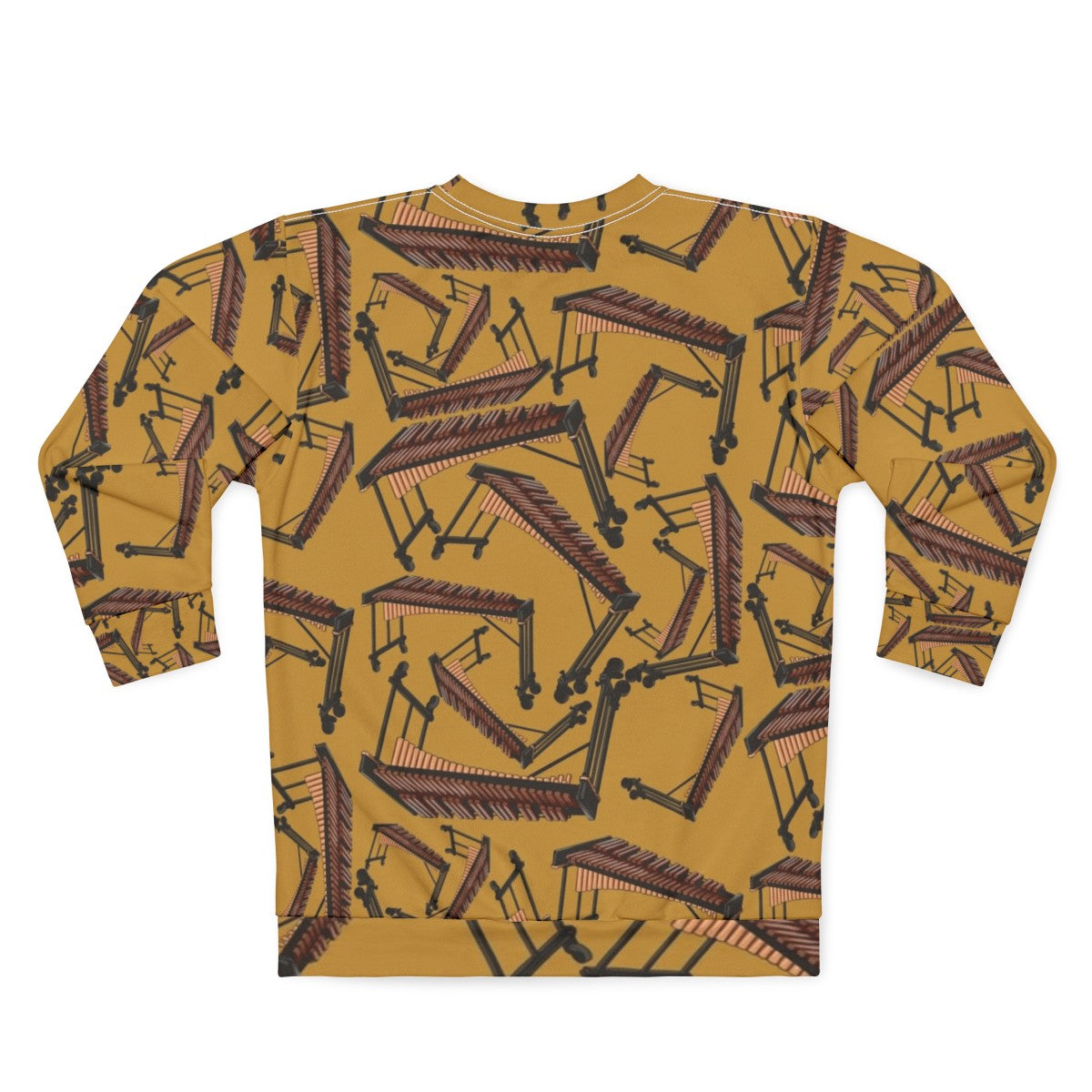 Xylophone musical instrument yellow sweatshirt - Back