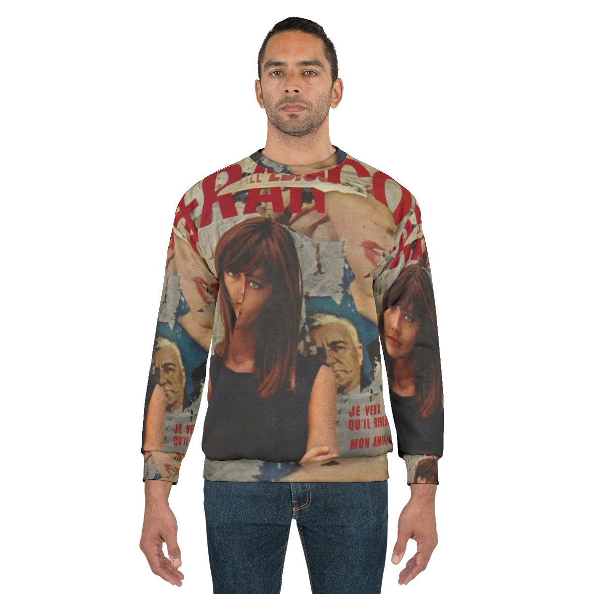 Retro Françoise Hardy Inspired Sweatshirt - men