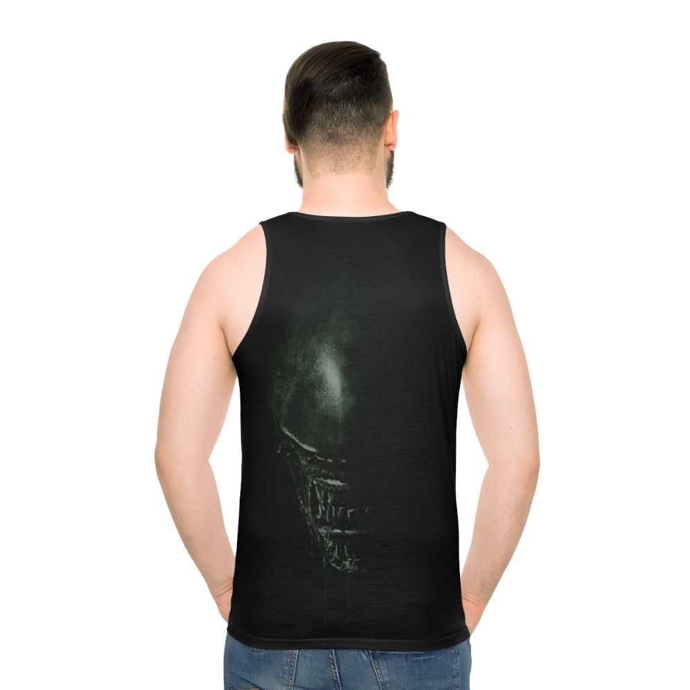 Alien Minimalist Unisex Tank Top - men back