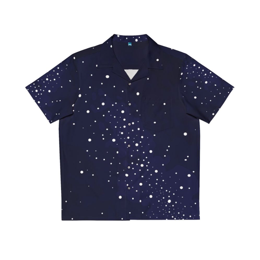 Starry night sky cosmic galaxy pattern Hawaiian shirt