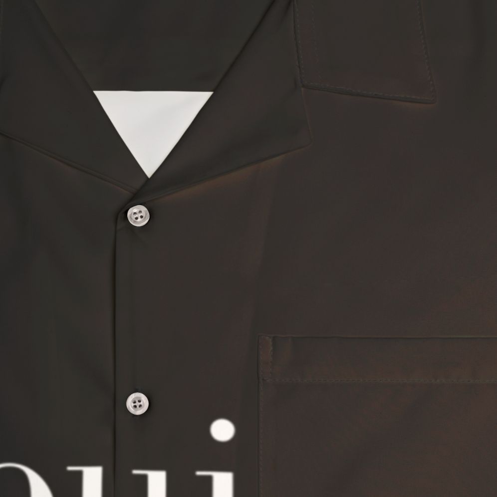 Minimal Oui French White Hawaiian Shirt - Detail