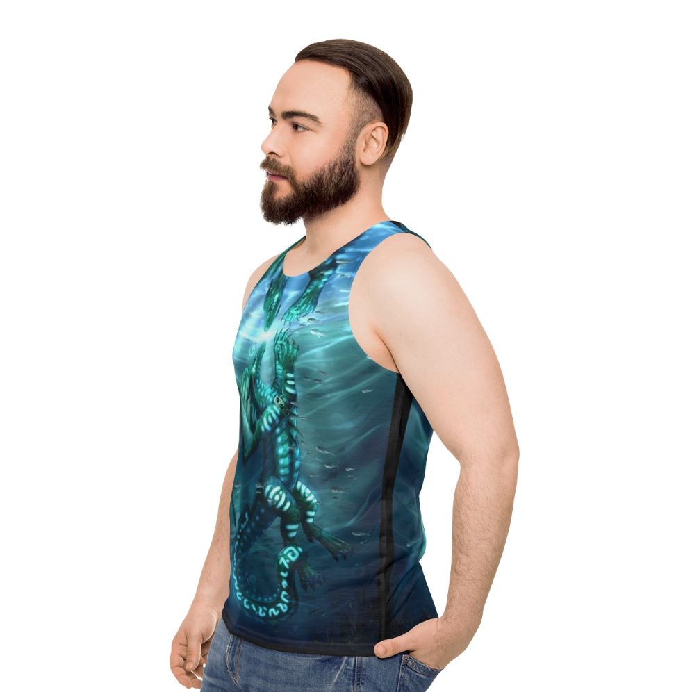 Unisex Wings Of Fire Fathom and Turtle Tank Top - men side