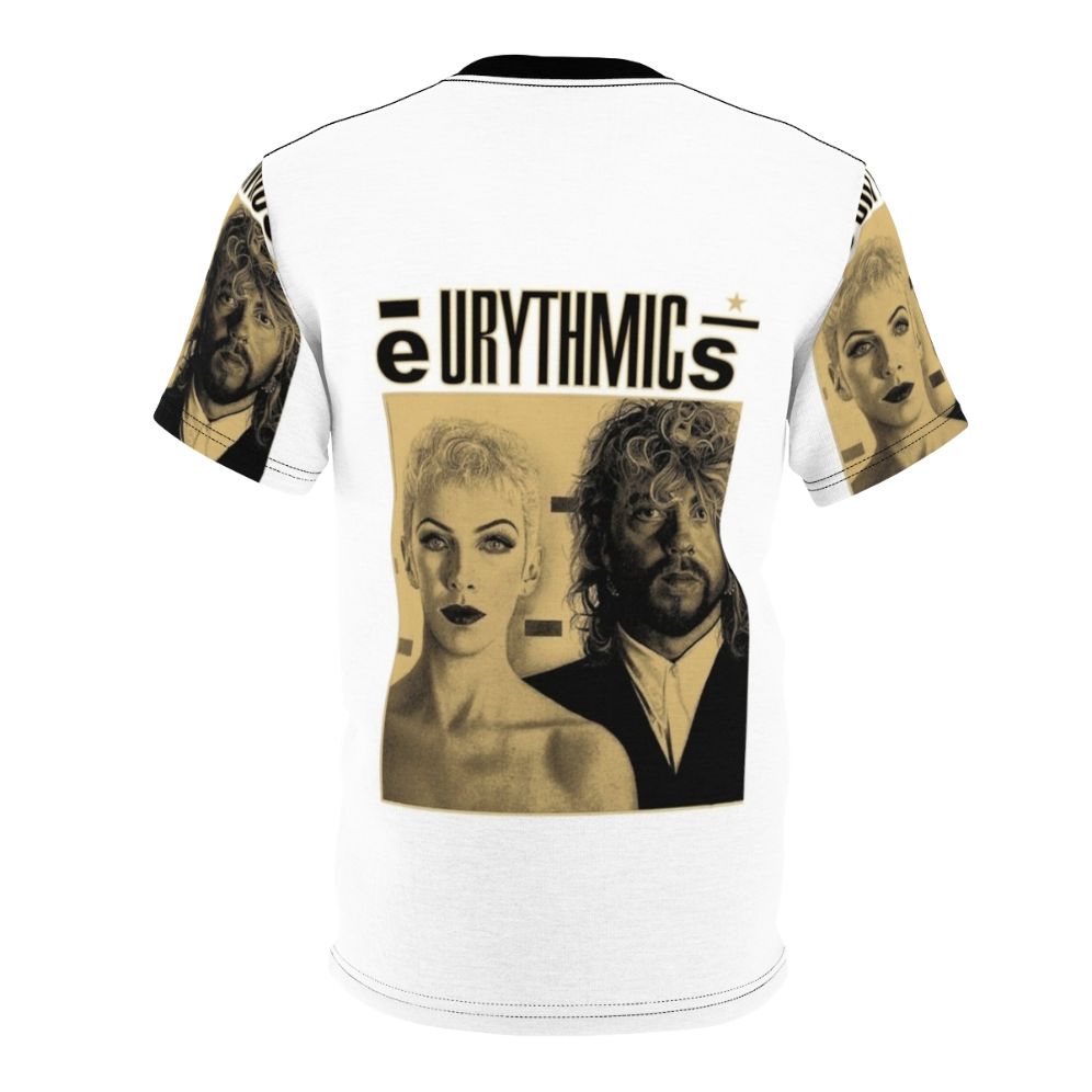 Stylish 80s inspired t-shirt featuring the iconic lyrics and music of the Eurythmics - Back