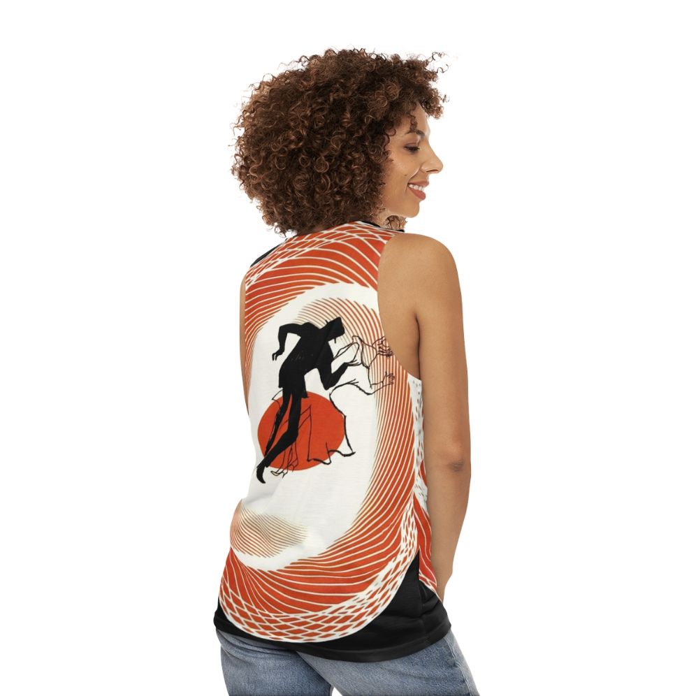 Vertigo Unisex Tank Top - women back