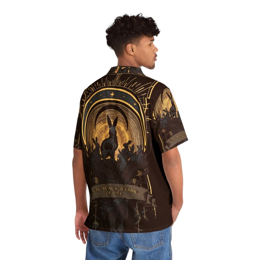 Haunting Black Rabbit of Inle Hawaiian Shirt - People Back