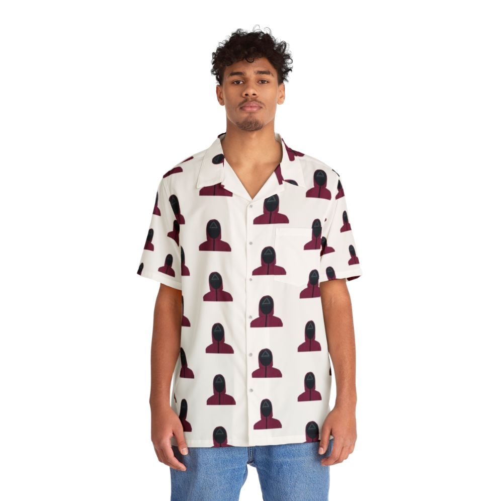 Squid Game Workers Hawaiian Shirt 2 with Squid Game characters - People Front