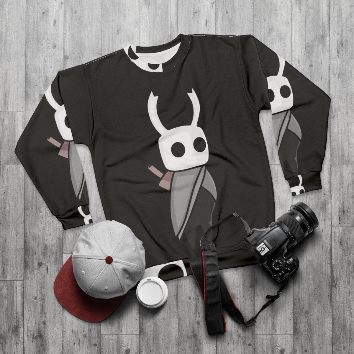 Hollow Knight Sweatshirt for Gamers - flat lay