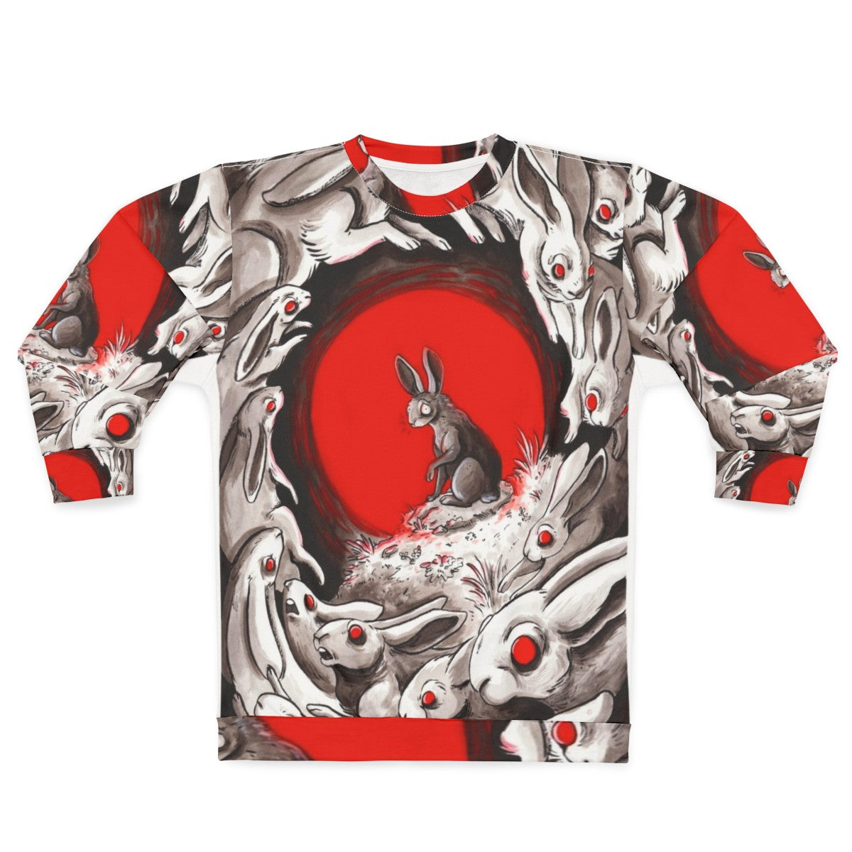 Watership Down inspired sweatshirt with rabbit characters Fiver and Hazel