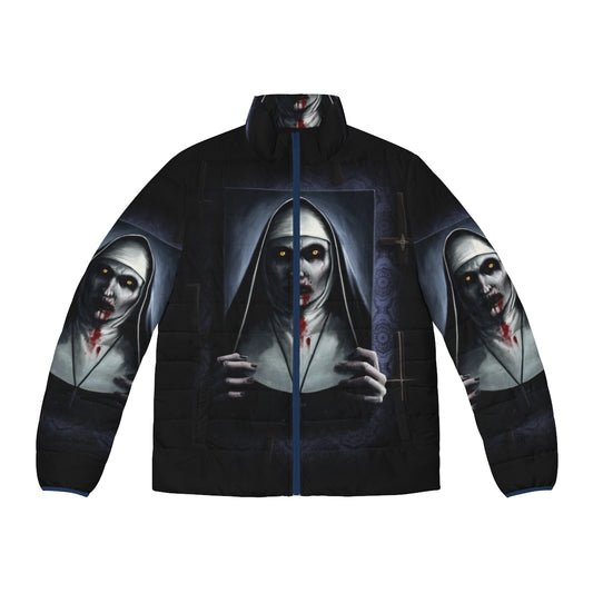 Valak Painting Puffer Jacket featuring the terrifying demon from The Conjuring 2