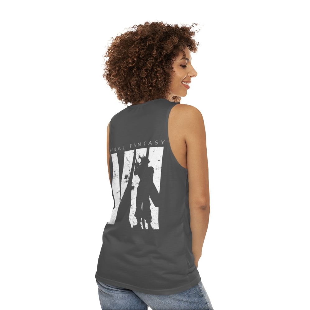 Final Fantasy VII Minimalist Unisex Tank Top - women back