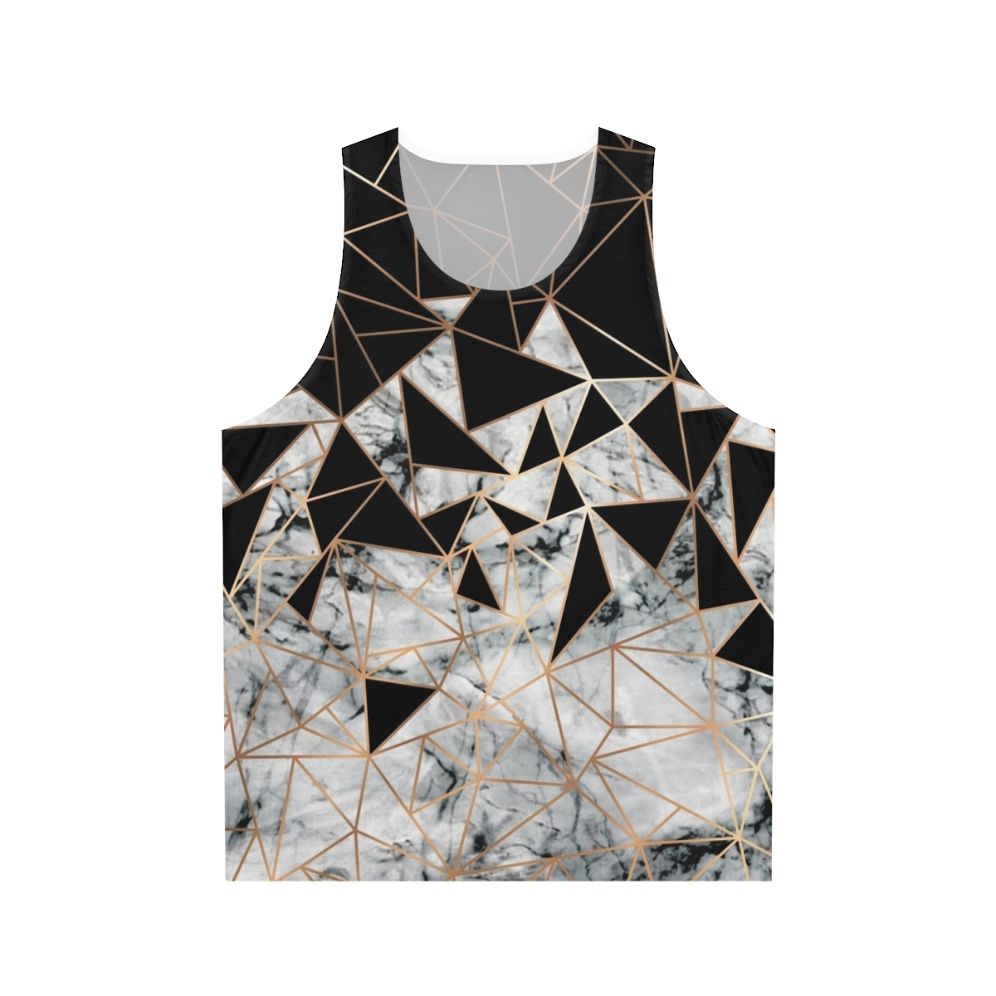 Marble polygon pattern unisex tank top