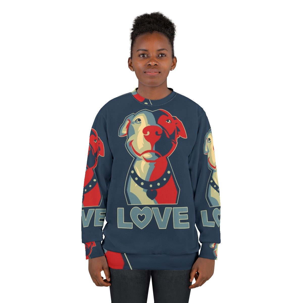 Pitbull Love Sweatshirt for Dog Lovers - women