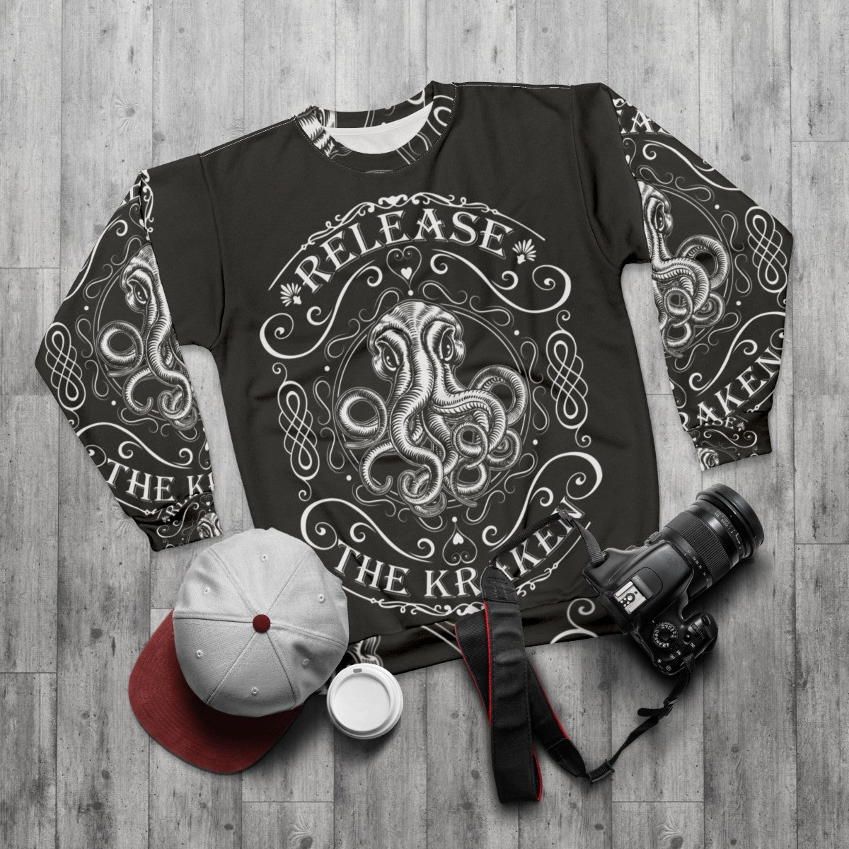 Kraken Mythology Sweatshirt - flat lay