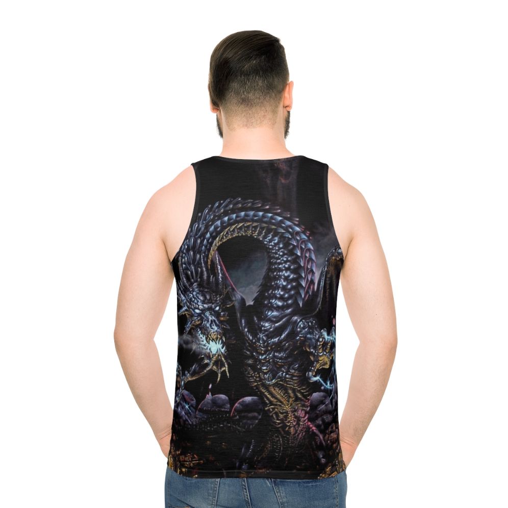 Night Dragon Unisex Tank Top - men back