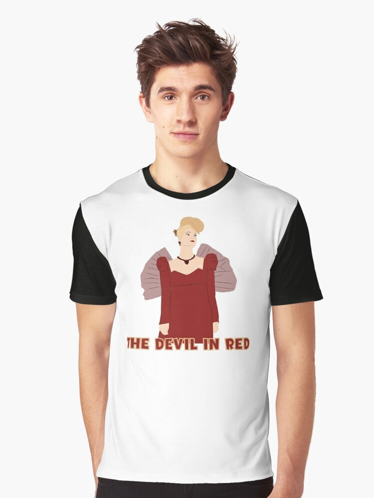 Bridgerton Netflix "The Devil in Red" Graphic T-Shirt featuring Cressida Cowper - Men