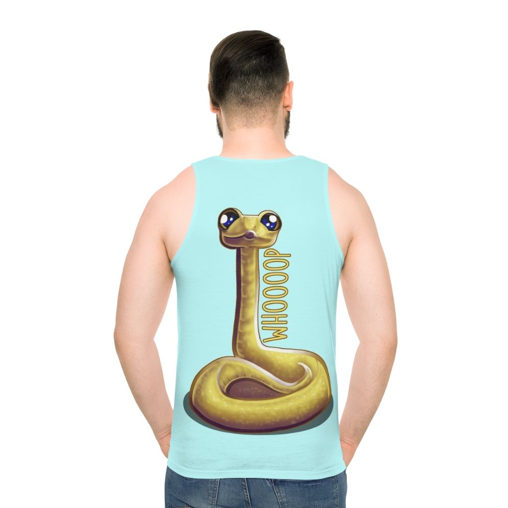 Whooping snake unisex tank top - men back