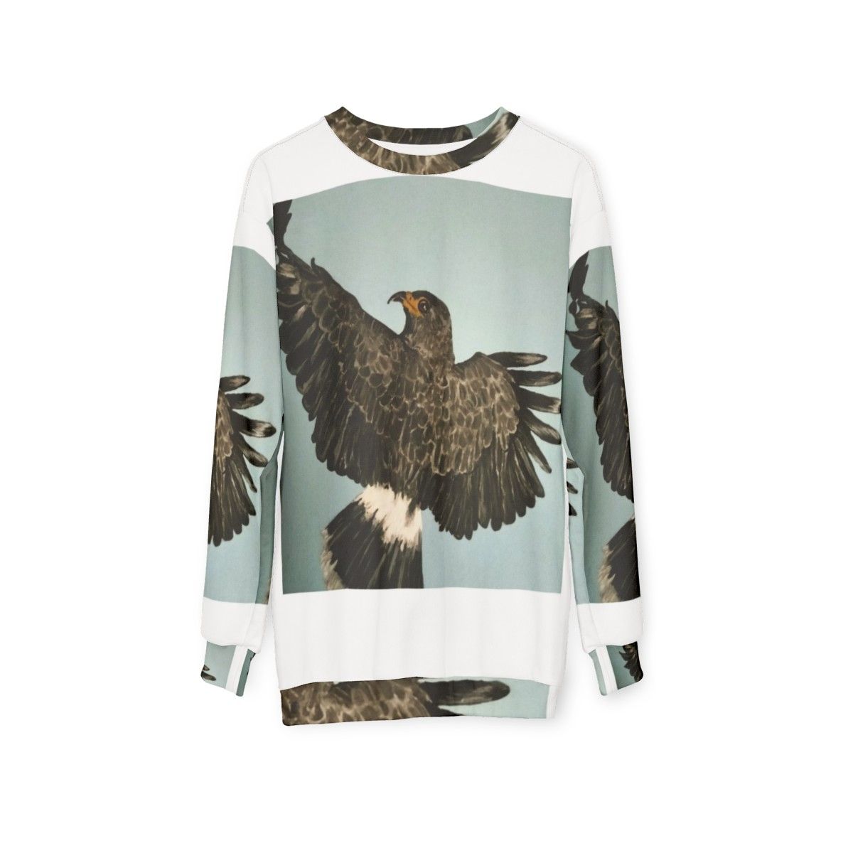 In Flight Sweatshirt featuring a soaring raptor - hanging