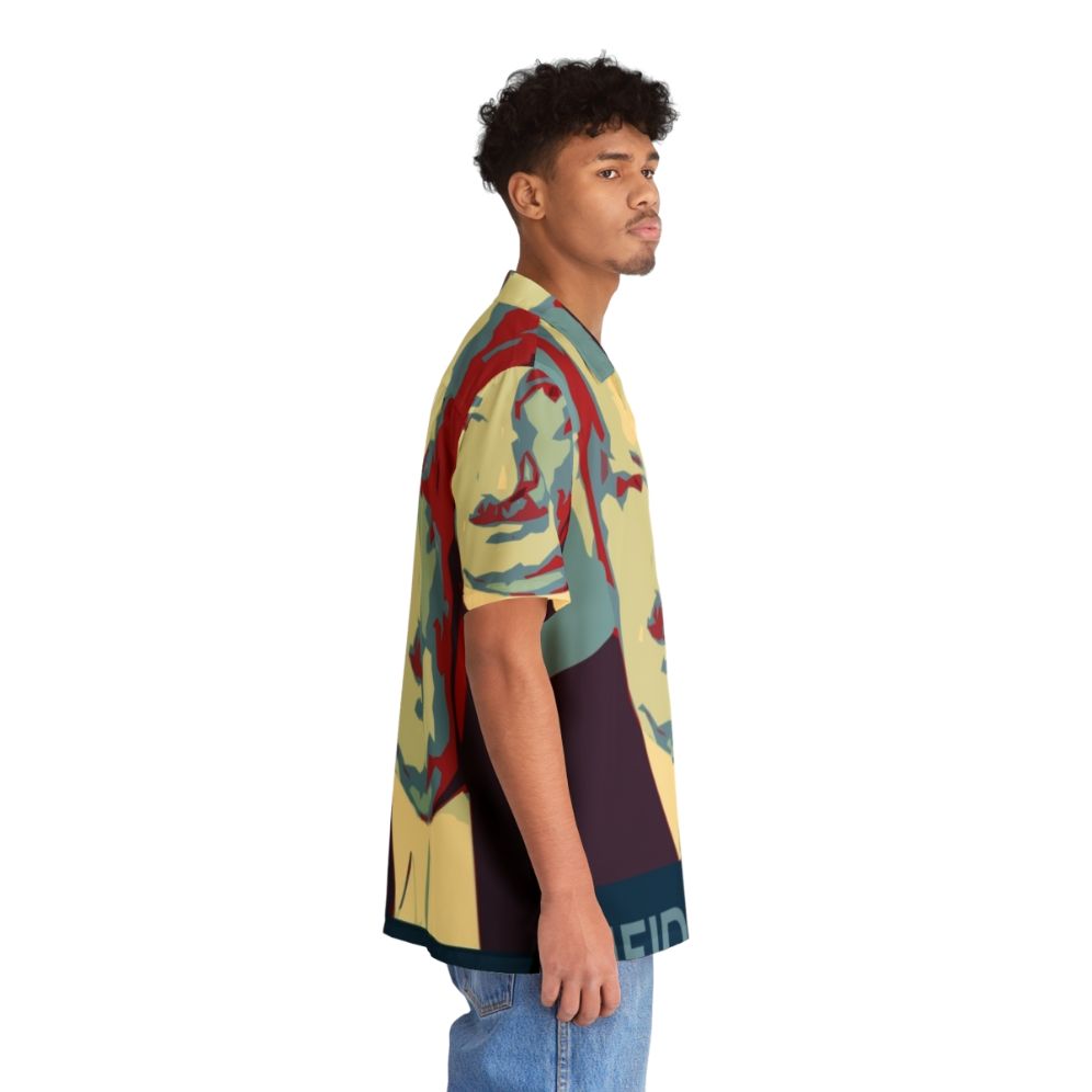 Vintage Martin Heidegger inspired Hawaiian shirt with "Being and Time" graphic - People Pight