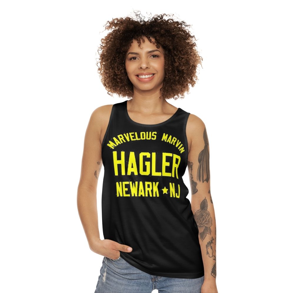 Marvin Hagler boxing tank top - women