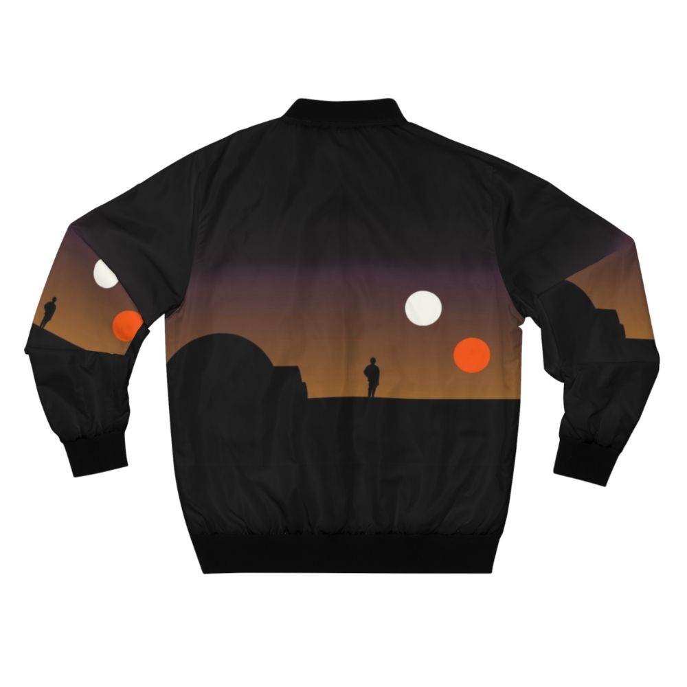 Tatooine Sunset Bomber Jacket with Star Wars Inspired Design - Back