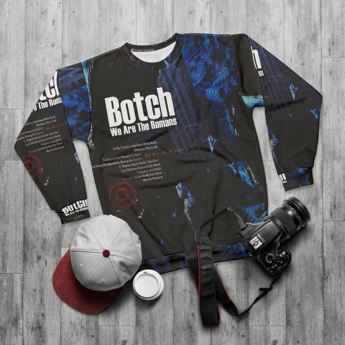 Botch hardcore metal sweatshirt with graphic design - flat lay