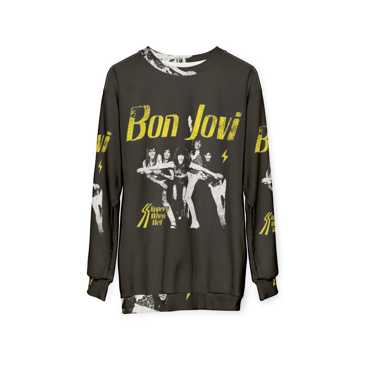 Bon Jovi "Heart Dagger Forever" Slippery When Wet Sweatshirt - hanging