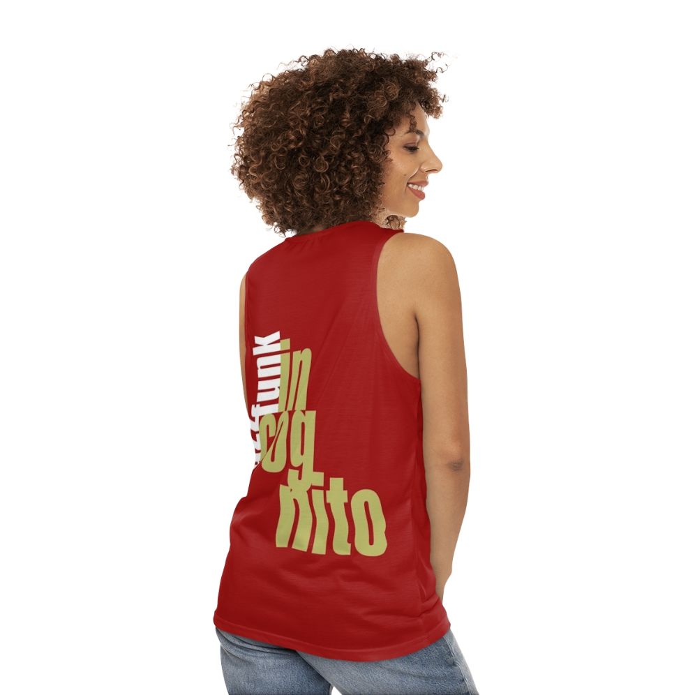 Incognito Unisex Tank Top - women back