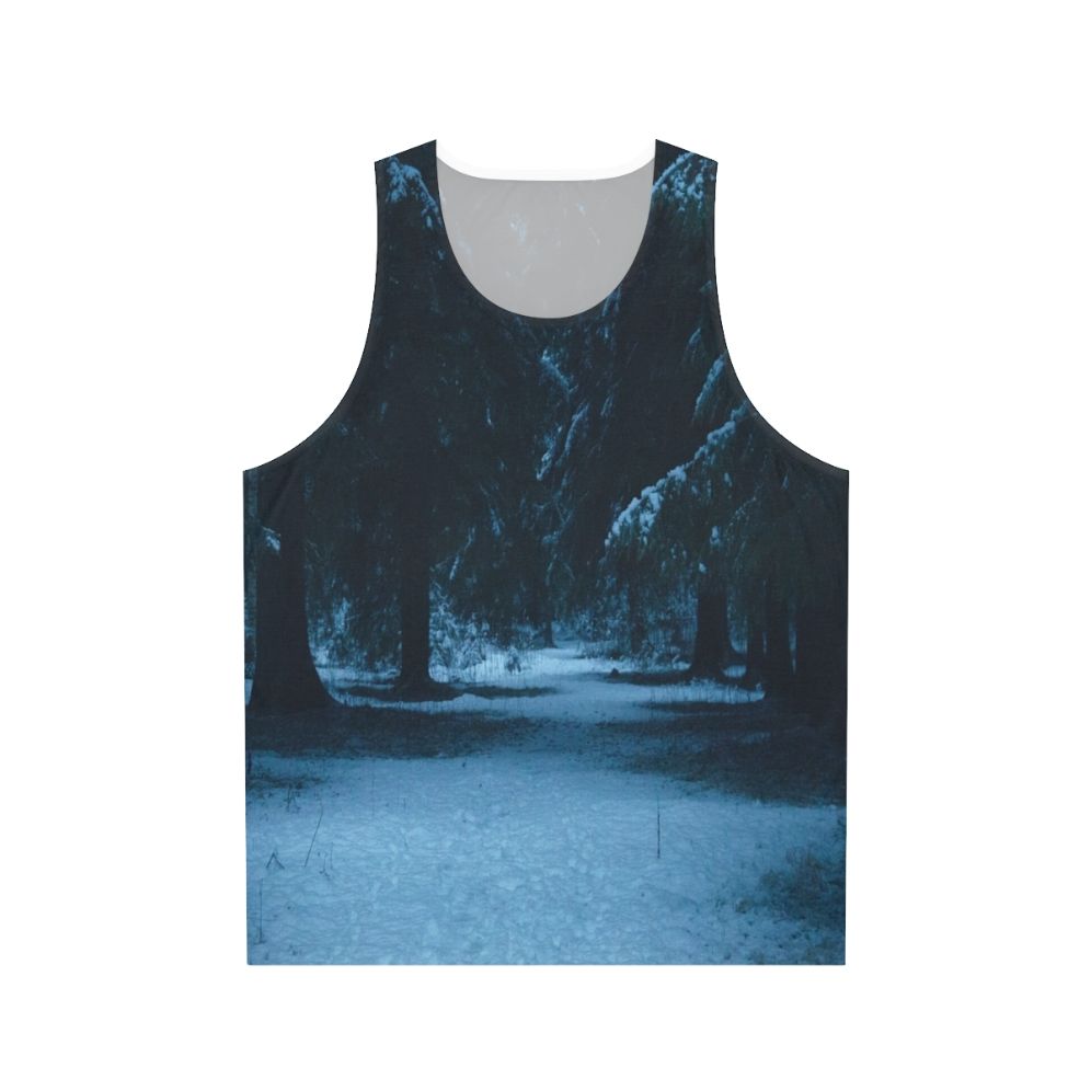 Snowy woods unisex tank top