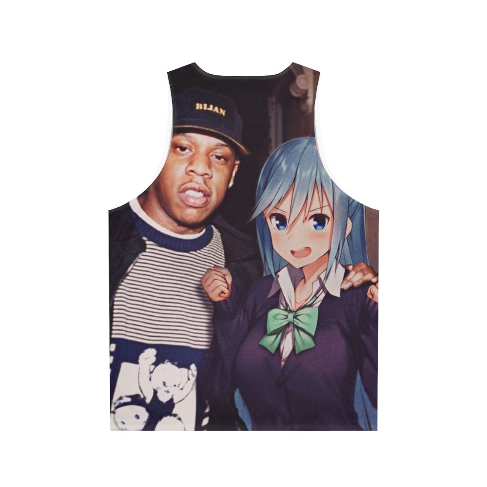 Jay Z x Aqua Anime Unisex Tank Top - Back