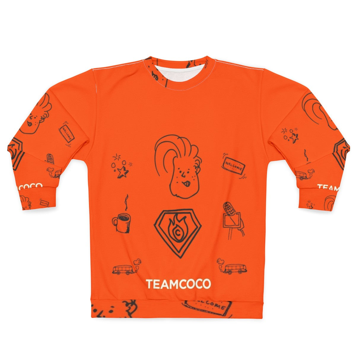 Team Coco Doodle World Graphic Sweatshirt featuring Conan O'Brien