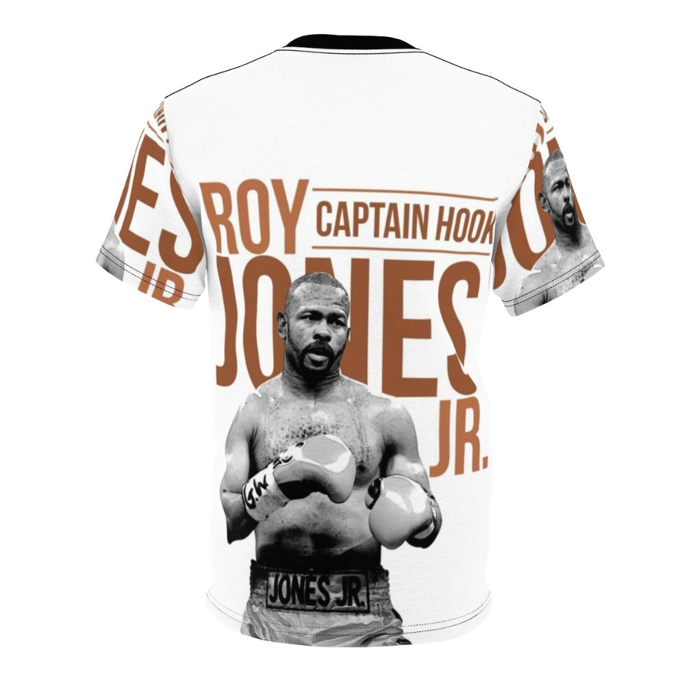 Heavyweight boxing inspired graphic t-shirt featuring a black and white portrait of legendary boxer Roy Jones Jr. - Back